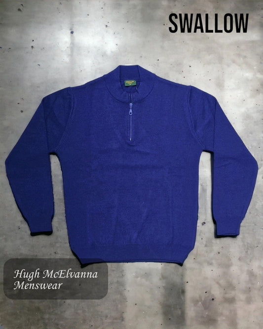 Swallow Blue Quarter Zip Jumper