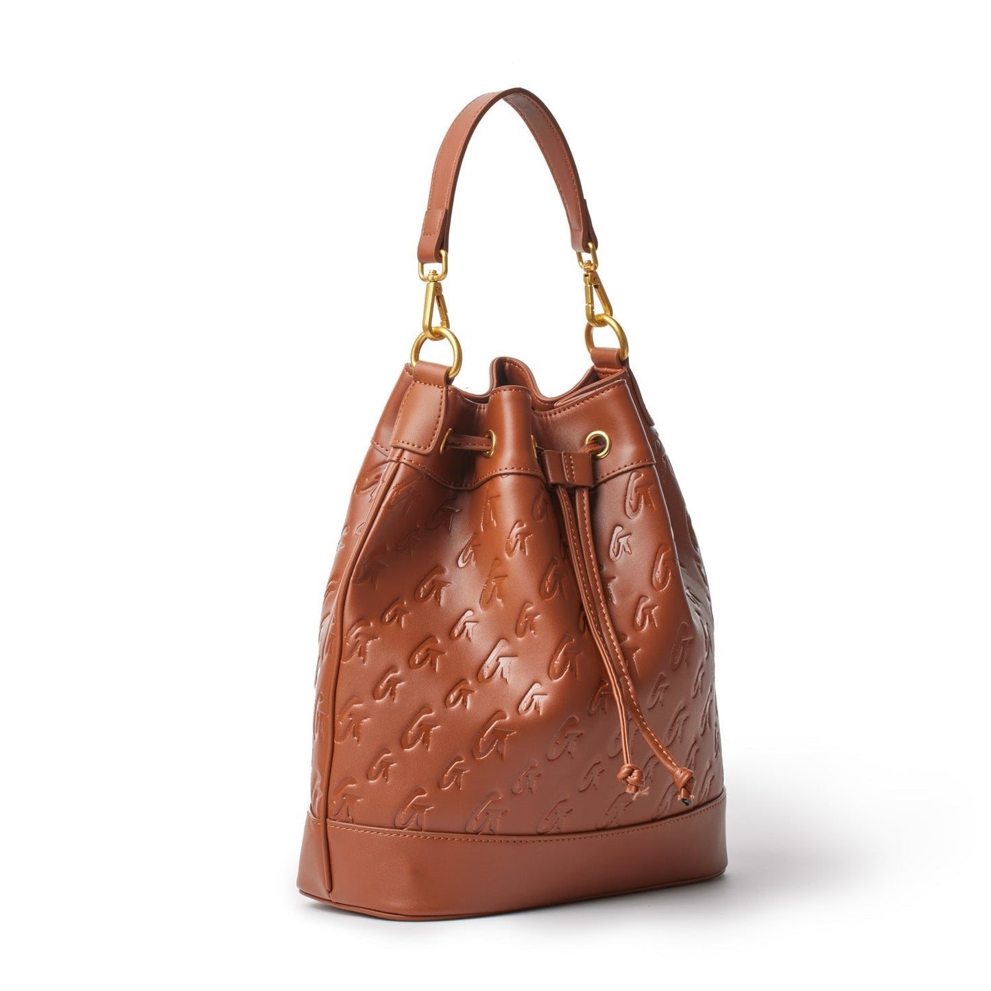 MONOGRAM LARGE BUCKET BAG BROWN