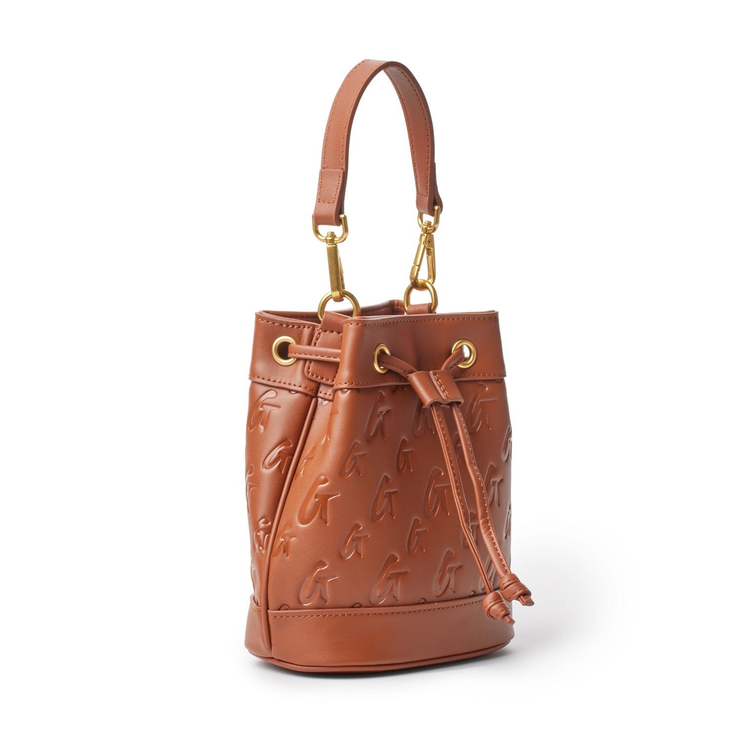 MONOGRAM MINI BUCKET BAG BROWN