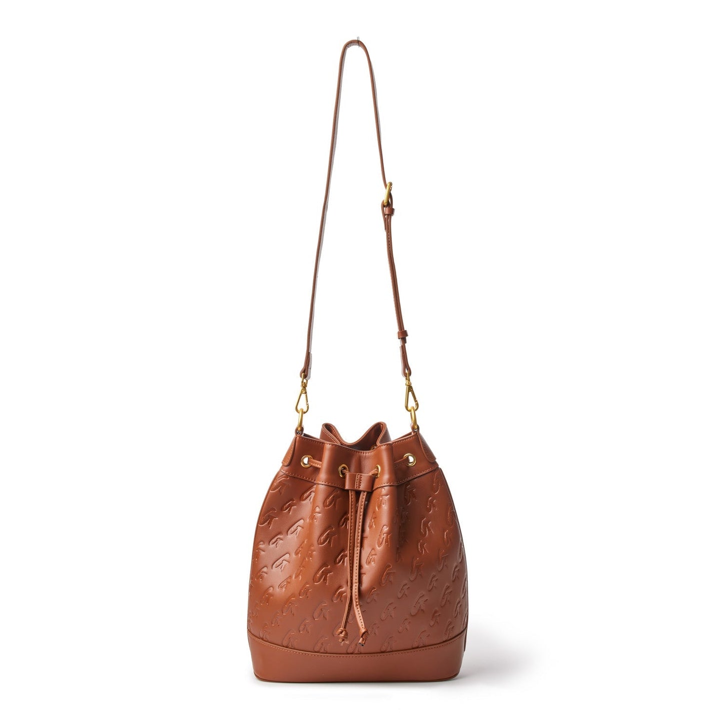 MONOGRAM LARGE BUCKET BAG BROWN