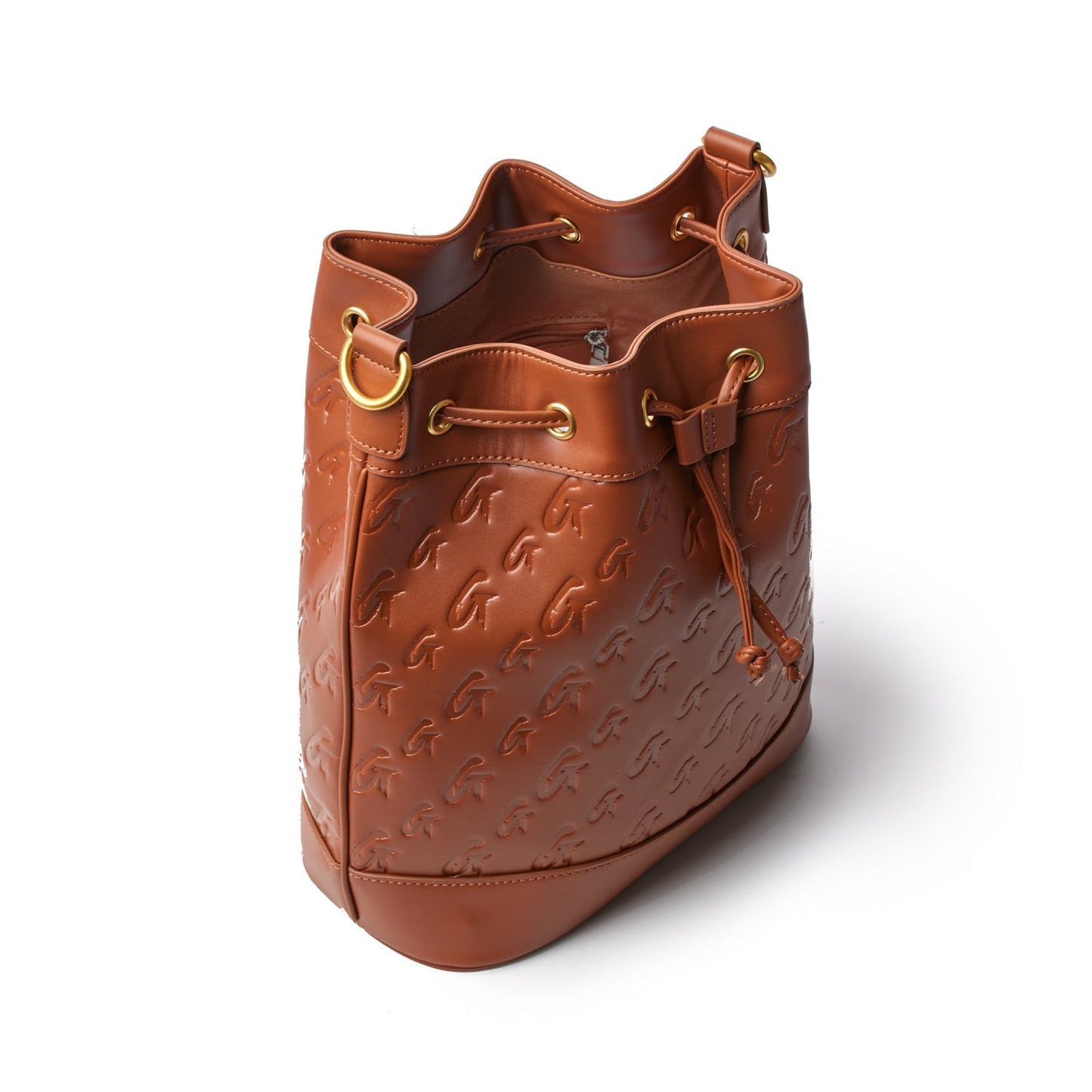 MONOGRAM LARGE BUCKET BAG BROWN