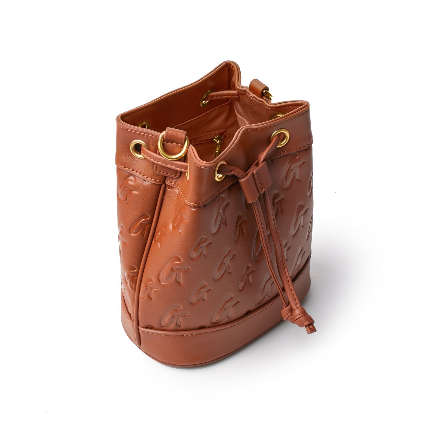 MONOGRAM MINI BUCKET BAG BROWN