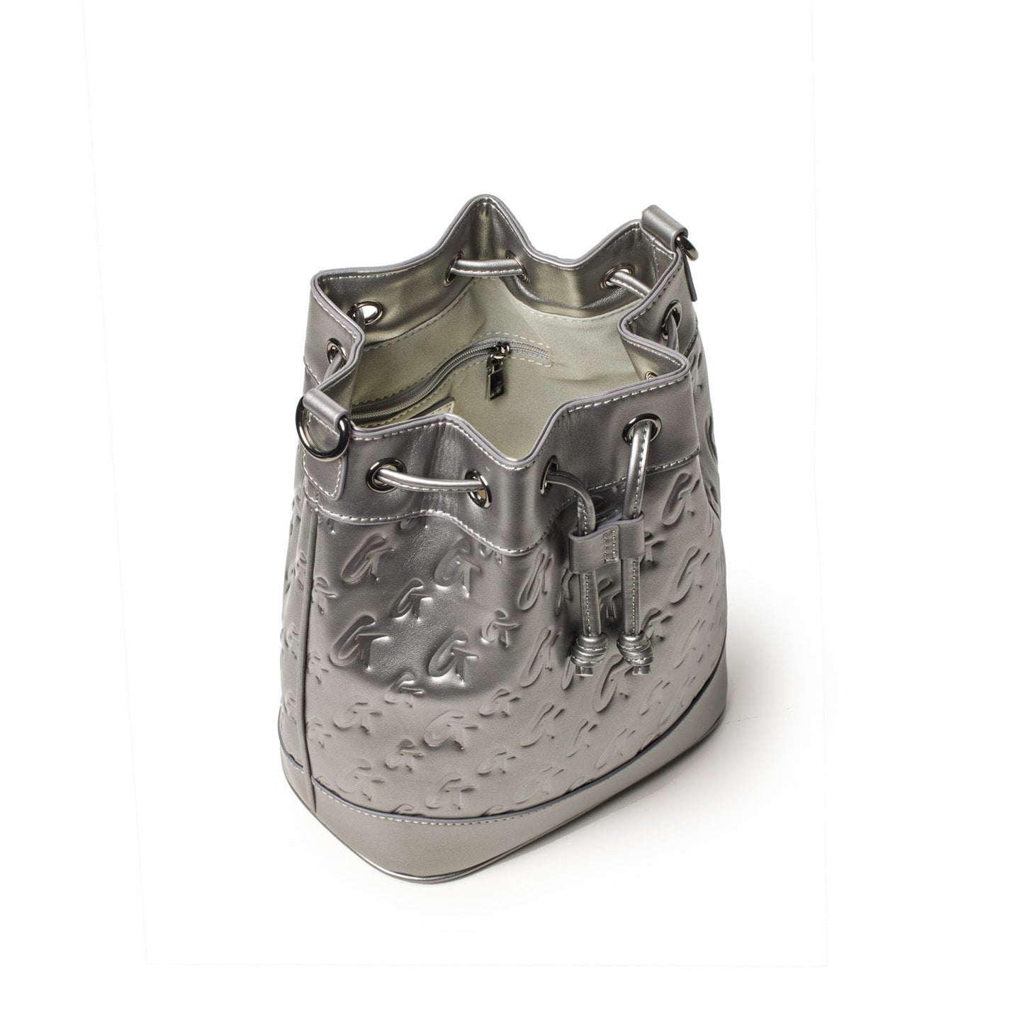 MONOGRAM MEDIUM BUCKET BAG PLATINUM