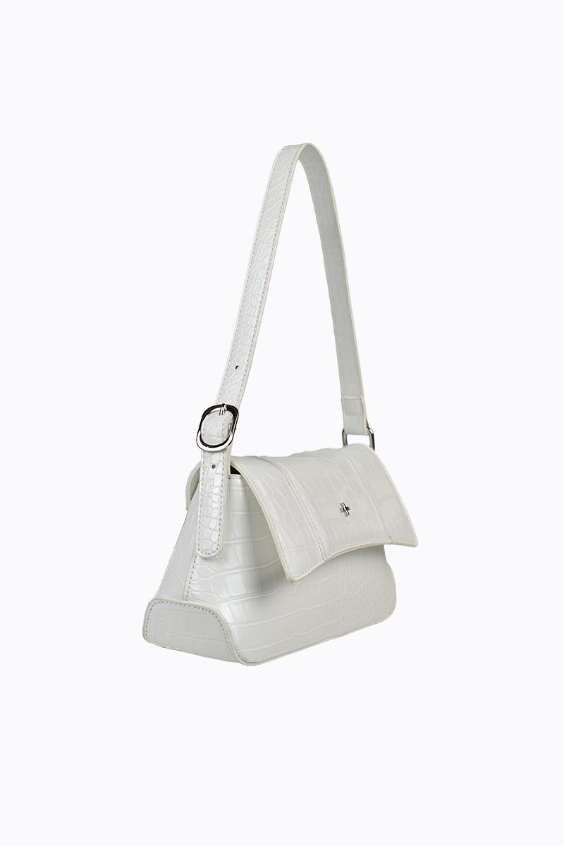 Lexy - White Croc Silver